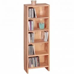 CD-Regal - klar lackiert - Akazie massiv