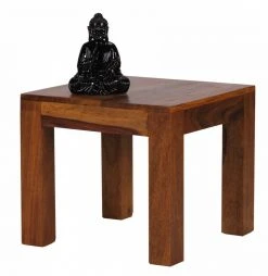 Couchtisch - braun gebeizt - Sheesham massiv - 45x45 cm