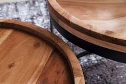 2er-Set Beistelltische - braun gebeizt - Sheesham massiv -Wohnzimmer Verkäufe 9002294900 03 1600Wx1600H