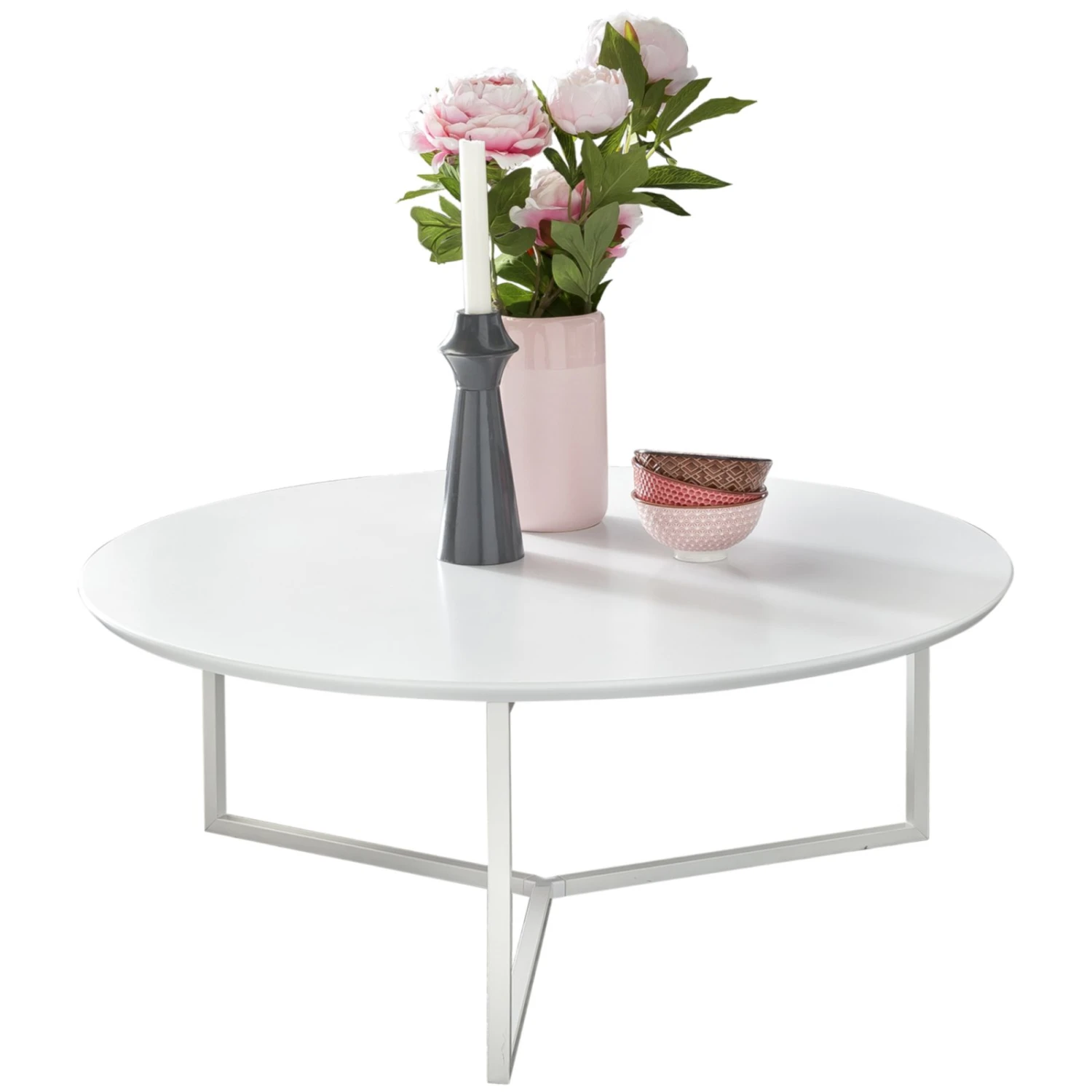 Couchtisch - weiß matt - Ø 80 cm 5 Couchtisch - weiß matt - Ø 80 cm – Bild 5