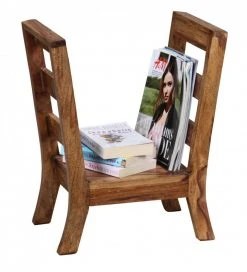 Zeitungsständer - klar lackiert - Sheesham massiv