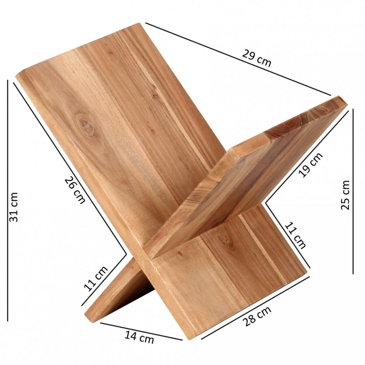 Zeitungsständer - Akazie massiv - klar lackiert 2 Zeitungsständer - Akazie massiv - klar lackiert – Bild 2