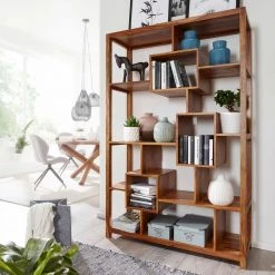 Beistelltisch S-Form - Sheesham massiv