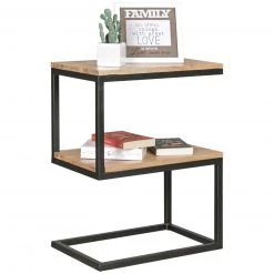 Beistelltisch S-Form - Akazie massiv