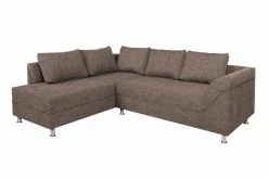 Ecksofa - cappuccino - Bonellfederkern - beidseitig montierbar