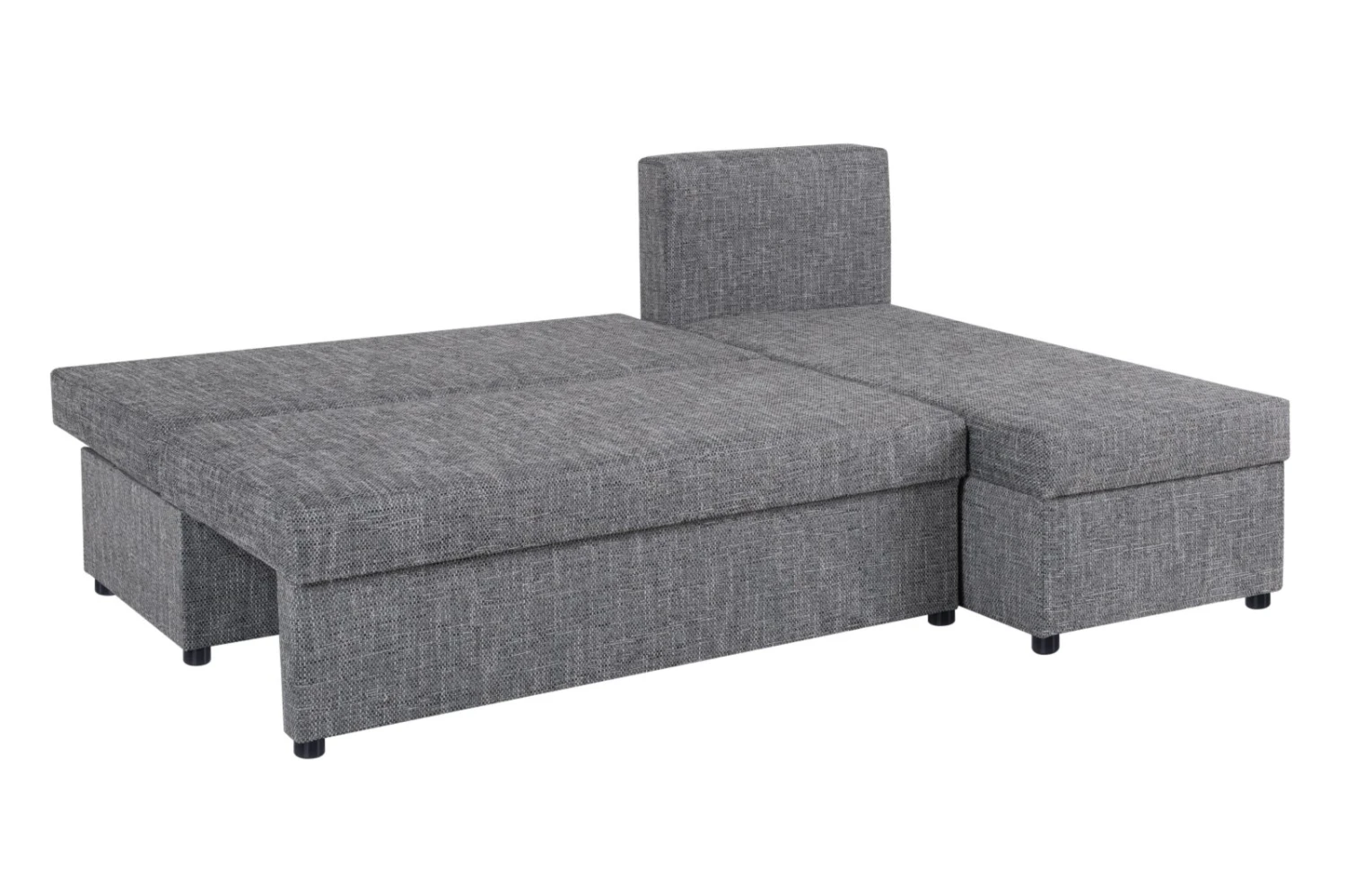 Ecksofa - grau - Strukturstoff - Liegefunktion 2 Ecksofa - grau - Strukturstoff - Liegefunktion – Bild 2