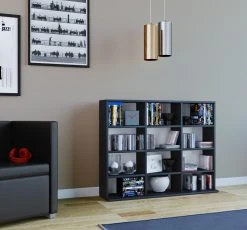 Regal MEGOSA MINI - schwarz - 102 cm breit 6 Regal MEGOSA MINI - schwarz - 102 cm breit -Wohnzimmer Verkäufe 9002746100 02 1600Wx1600H