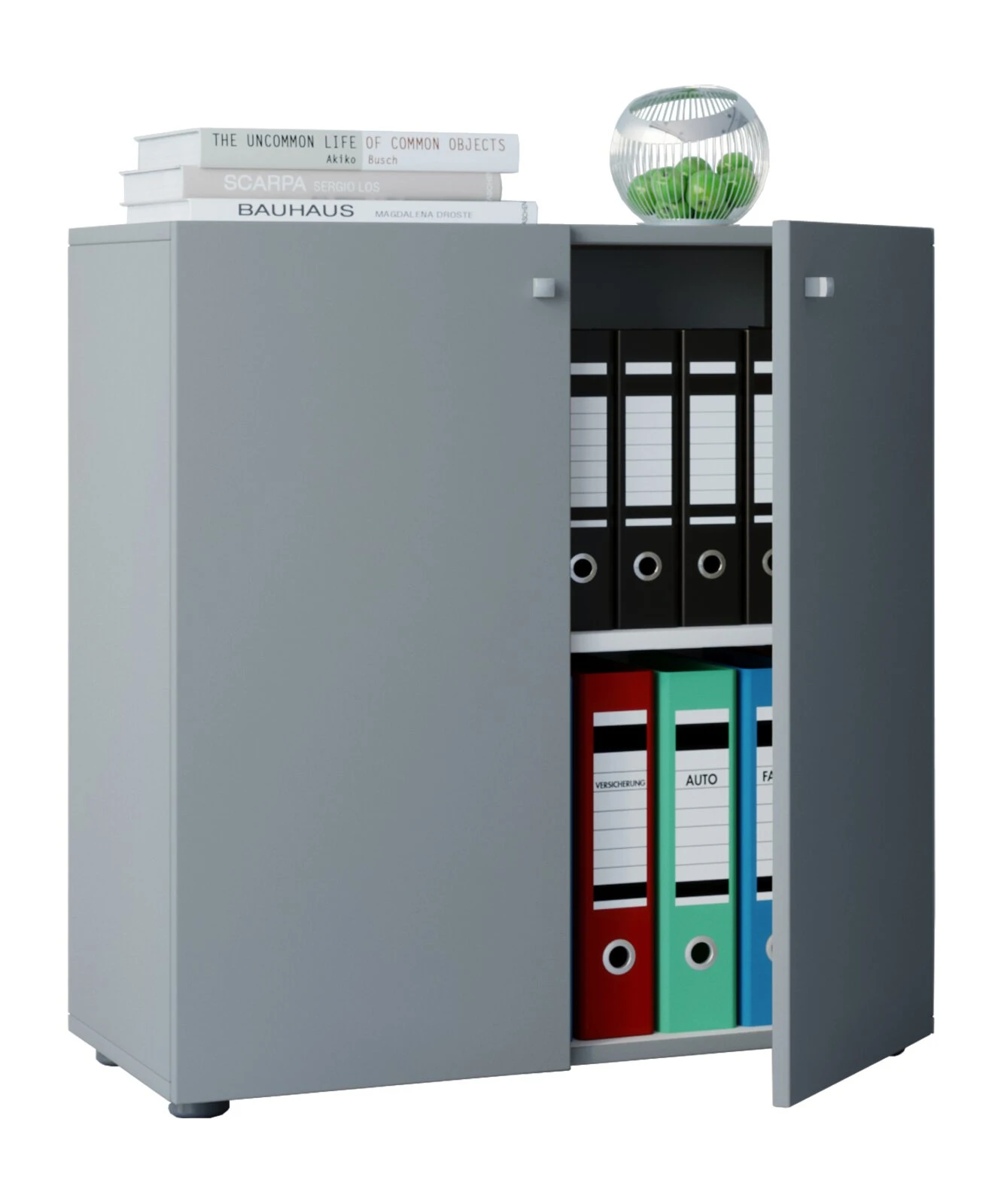 Aktenschrank VANDOL MINI - grau - Holz - 70 cm breit 1 Aktenschrank VANDOL MINI - grau - Holz - 70 cm breit