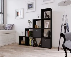 Raumteiler NAPOLI - schwarz - 10 Fächer -Wohnzimmer Verkäufe 9002763100 02 1600Wx1600H