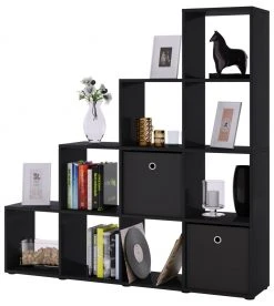 Raumteiler NAPOLI - schwarz - 10 Fächer