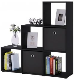 Raumteiler NITAS - schwarz - 10 Fächer