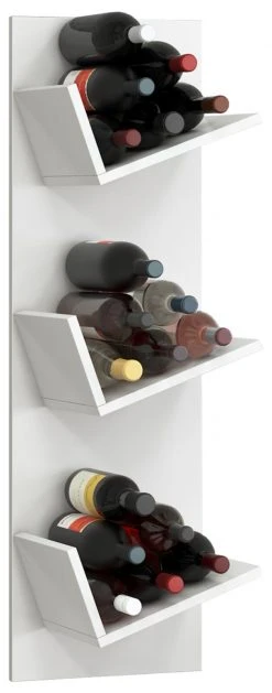 Weinregal VINOSI - weiß - Holz