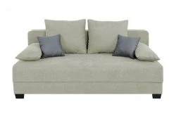 Boxspringsofa - beige - Dauerschläfer mit Staukasten