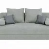 Boxspringsofa - silber - Dauerschläfer mit Staukasten