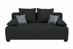 Boxspringsofa - schwarz - Dauerschläfer mit Staukasten