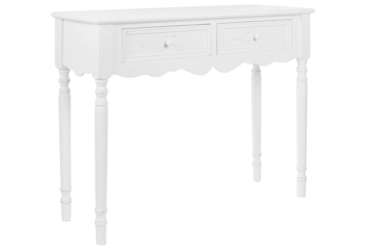 Konsolentisch ELEGANCE - weiß - 2 Schubkästen 2 Konsolentisch ELEGANCE - weiß - 2 Schubkästen – Bild 2