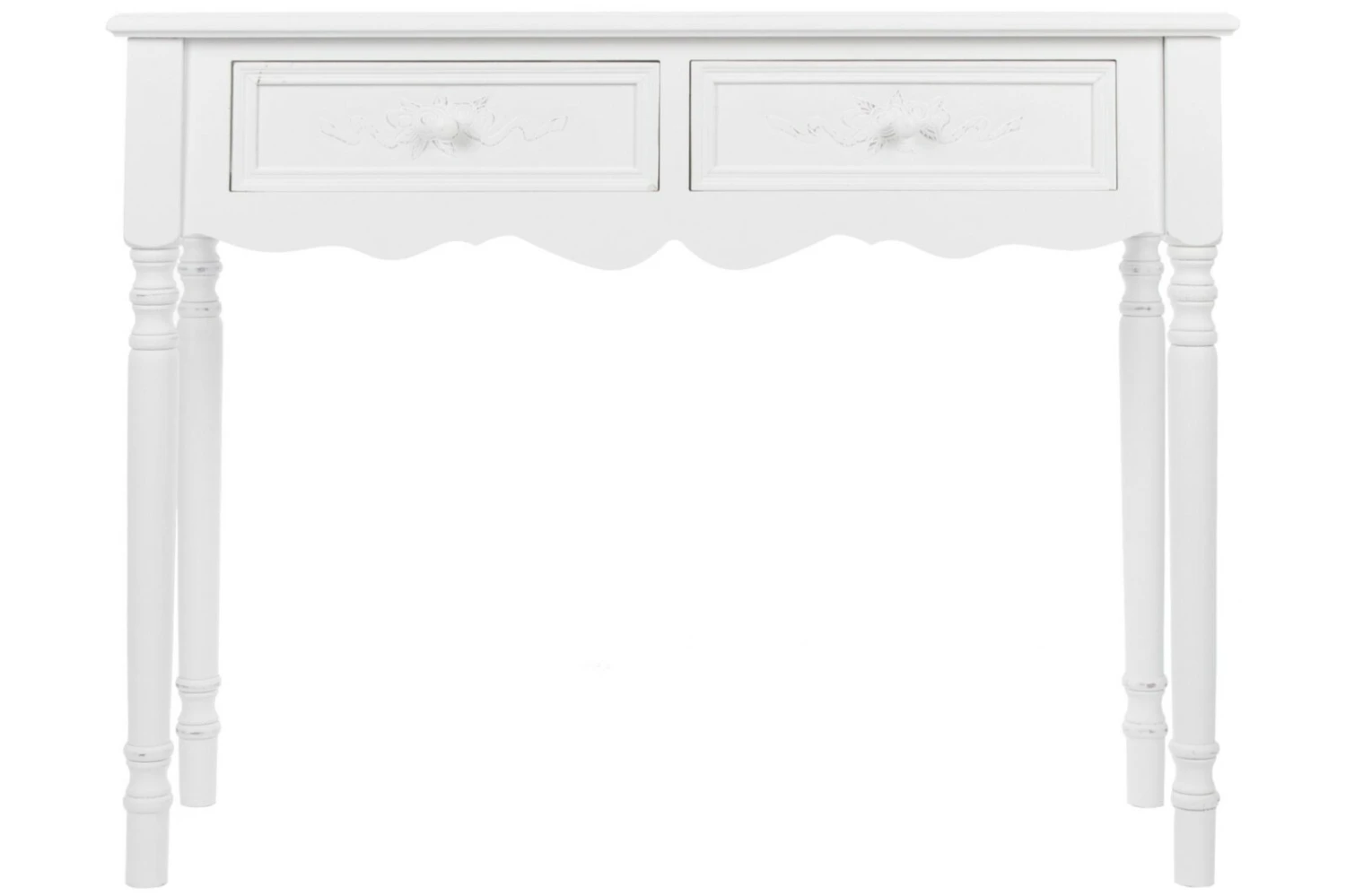 Konsolentisch ELEGANCE - weiß - 2 Schubkästen 3 Konsolentisch ELEGANCE - weiß - 2 Schubkästen – Bild 3