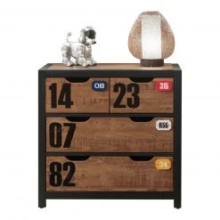 Kommode ALEX - teilmassiv - 4 Schubkästen