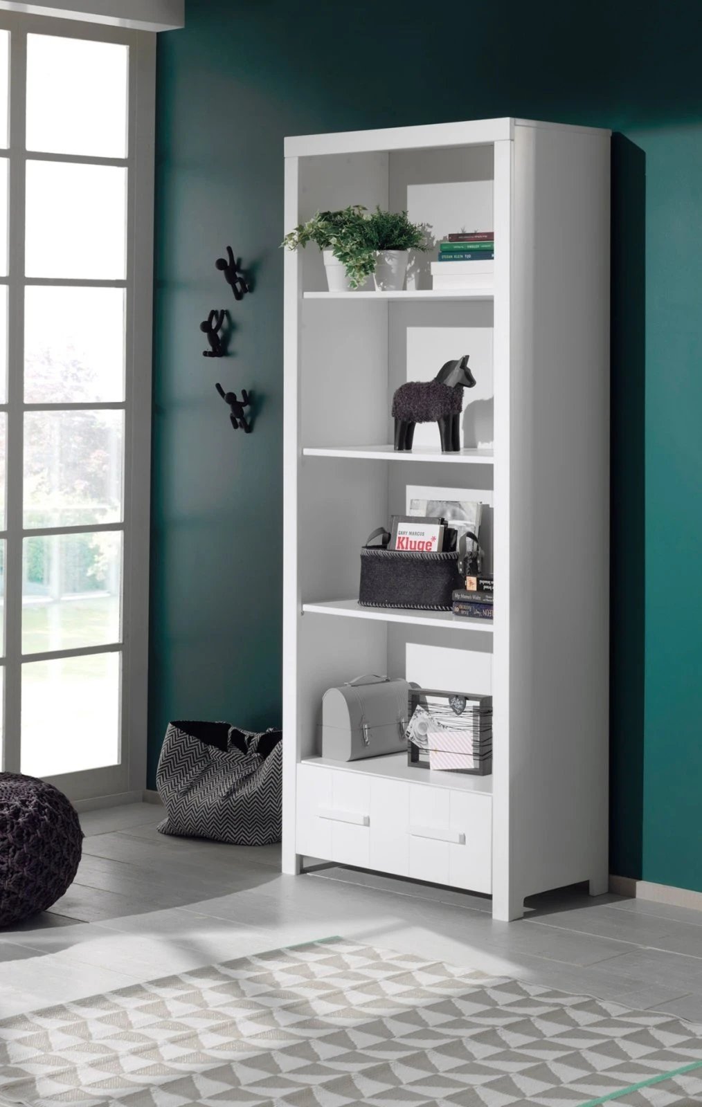 Regal ERIK - weiß - 4 Fächer 2 Regal ERIK - weiß - 4 Fächer – Bild 2