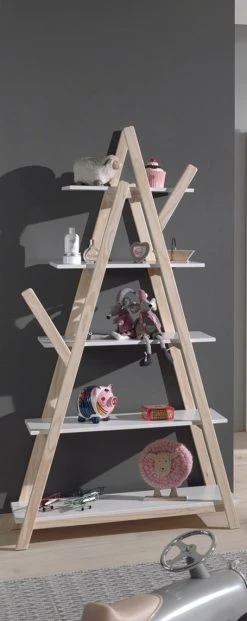 Standregal KIDDY - weiß - Kiefer massiv - 5 Böden 6 Standregal KIDDY - weiß - Kiefer massiv - 5 Böden -Wohnzimmer Verkäufe 9002868500 03 1600Wx1600H