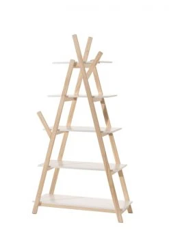 Standregal KIDDY - weiß - Kiefer massiv - 5 Böden