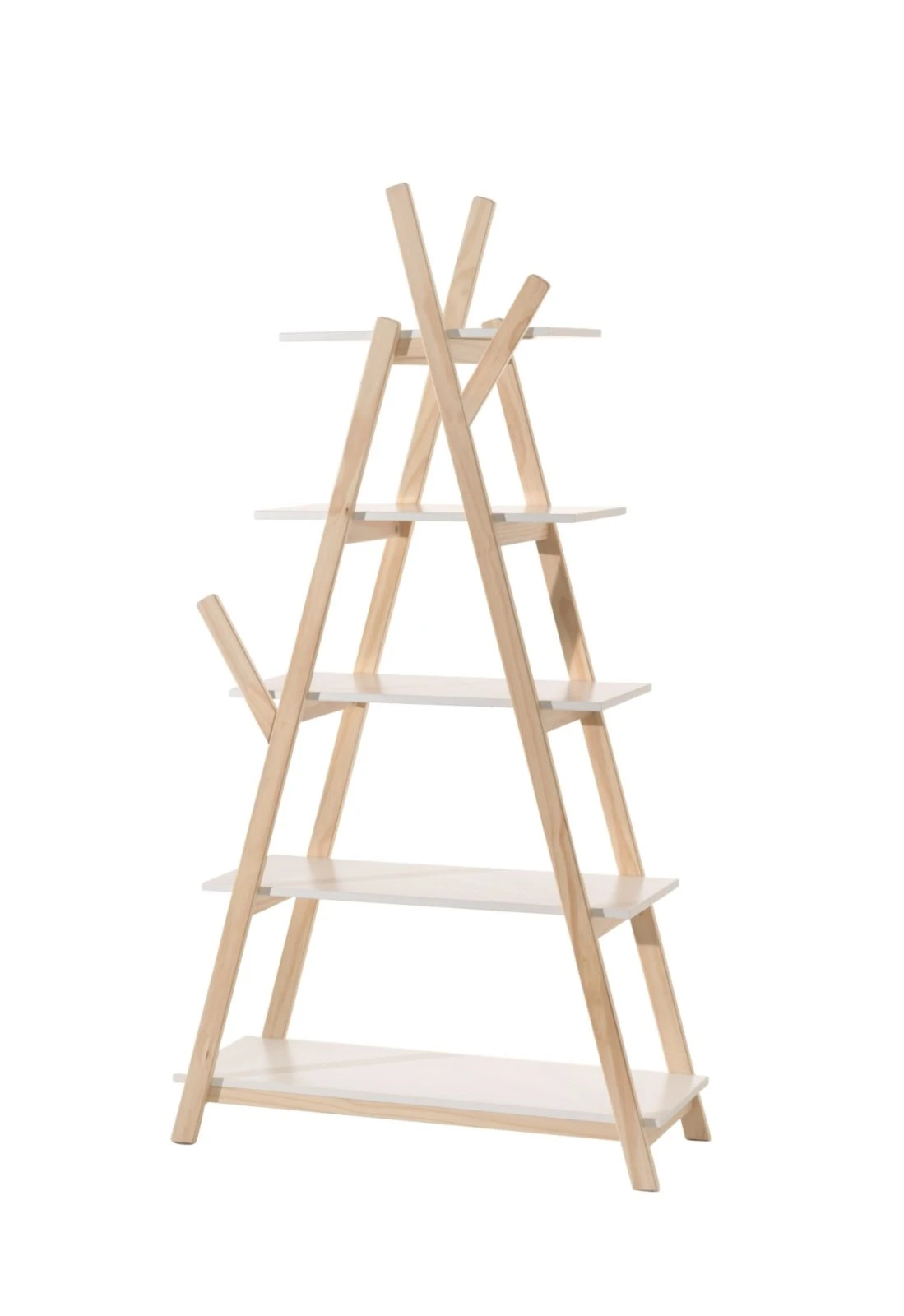 Standregal KIDDY - weiß - Kiefer massiv - 5 Böden 1 Standregal KIDDY - weiß - Kiefer massiv - 5 Böden