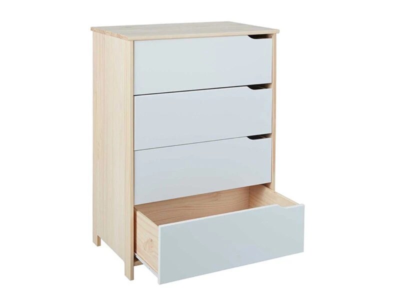 Kommode - weiß-Milkyskin - teilmassiv- 103 cm hoch 3 Kommode - weiß-Milkyskin - teilmassiv- 103 cm hoch – Bild 3