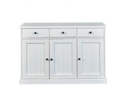 Sideboard WESTERLAND 54.1 - weiß - Massivholz - 131 cm