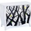 Kommode ALISHA - weiß-schwarz - 95 cm breit