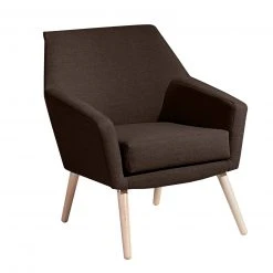 Max Winzer Cocktailsessel ALEGRO - schoko - Flachgewebe in Leinenoptik