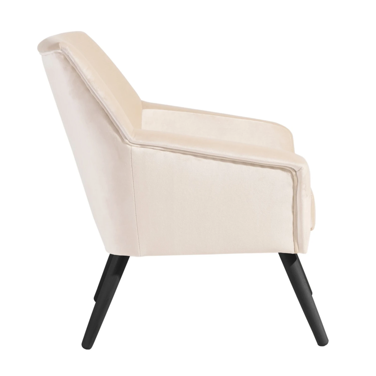 Max Winzer Cocktailsessel ALEGRO - creme-schwarz - Samtvelours 3 Max Winzer Cocktailsessel ALEGRO - creme-schwarz - Samtvelours – Bild 3