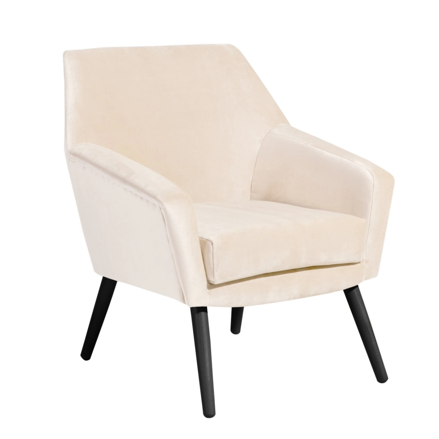 Max Winzer Cocktailsessel ALEGRO - creme-schwarz - Samtvelours 1 Max Winzer Cocktailsessel ALEGRO - creme-schwarz - Samtvelours