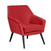 Max Winzer Cocktailsessel ALEGRO - rot-schwarz - Samtvelours