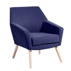 Max Winzer Cocktailsessel ALEGRO - blau - Veloursstoff