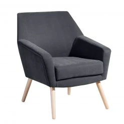 Max Winzer Cocktailsessel ALEGRO - anthrazit - Veloursstoff