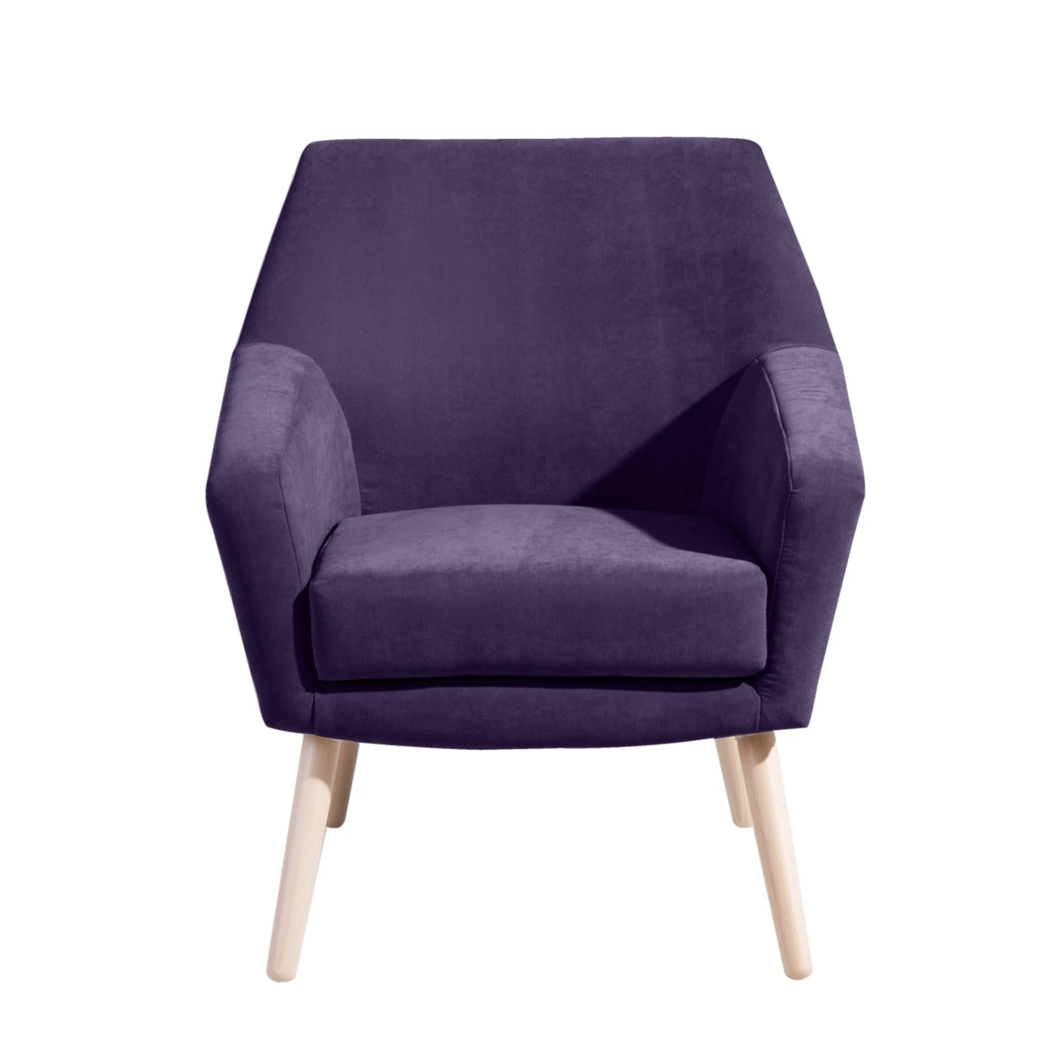 Max Winzer Cocktailsessel ALEGRO - violett - Veloursstoff 2 Max Winzer Cocktailsessel ALEGRO - violett - Veloursstoff – Bild 2