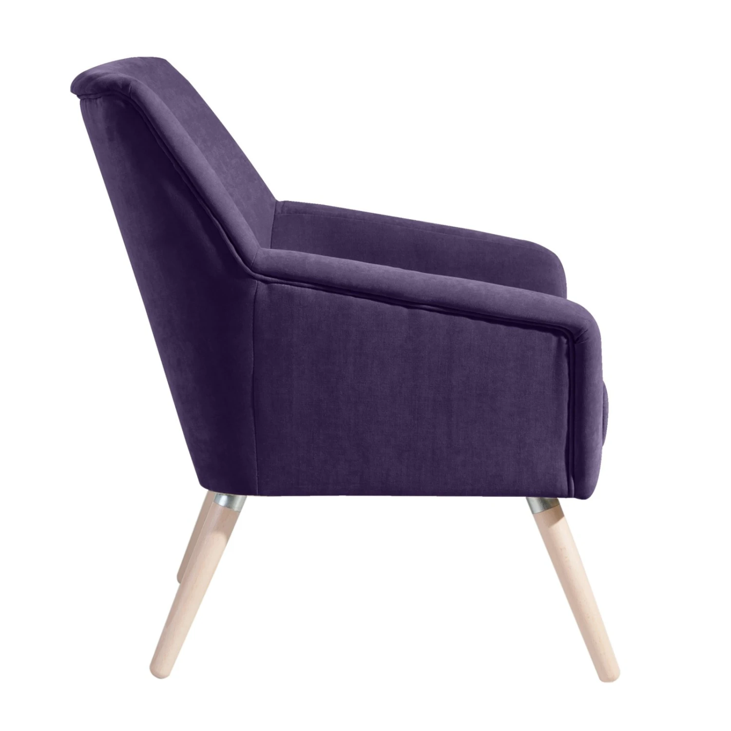 Max Winzer Cocktailsessel ALEGRO - violett - Veloursstoff 3 Max Winzer Cocktailsessel ALEGRO - violett - Veloursstoff – Bild 3