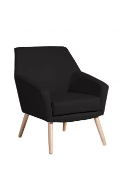 Max Winzer Cocktailsessel - schwarz - Kunstleder