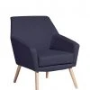 Max Winzer Cocktailsessel - dunkelblau - Kunstleder
