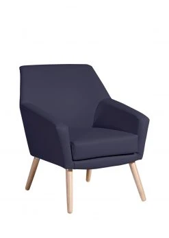 Max Winzer Cocktailsessel - dunkelblau - Kunstleder