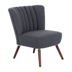Max Winzer Cocktailsessel - anthrazit - Leinenoptik - Pfeifennähte
