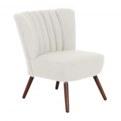 Max Winzer Cocktailsessel - creme - Leinenoptik - Pfeifennähte