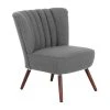 Max Winzer Cocktailsessel - grau - Leinenoptik - Pfeifennähte