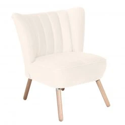 Max Winzer Cocktailsessel - creme - Samtvelours - Pfeifennähte