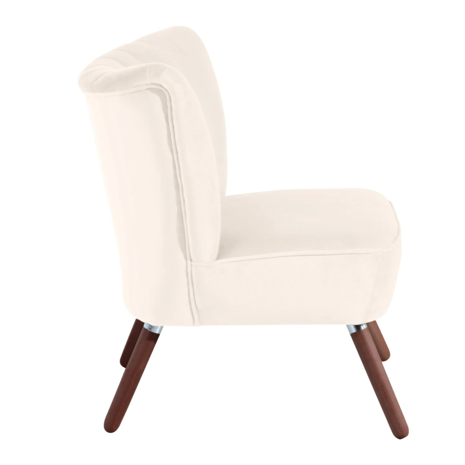 Max Winzer Cocktailsessel - creme - Samtvelours - Pfeifennähte 2 Max Winzer Cocktailsessel - creme - Samtvelours - Pfeifennähte – Bild 2