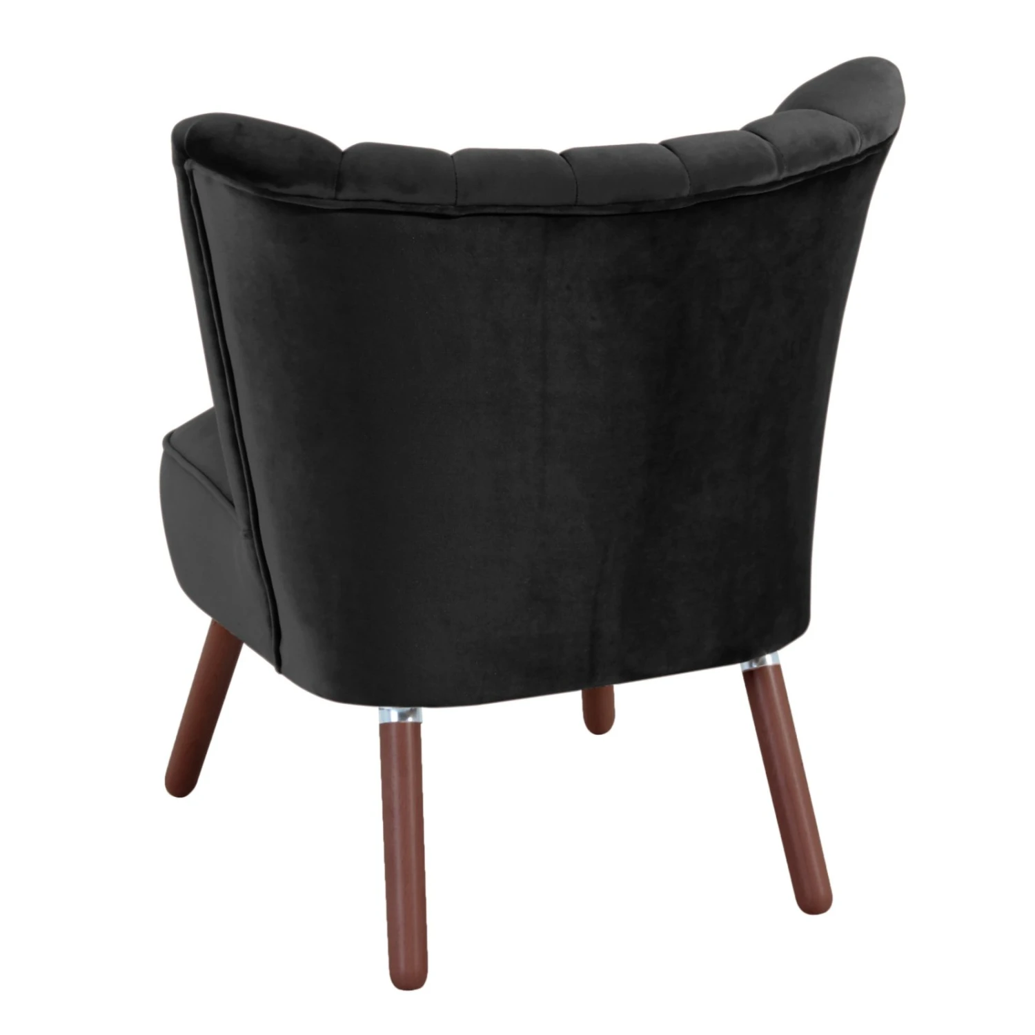 Max Winzer Cocktailsessel - schwarz - Samtvelours - Pfeifennähte 3 Max Winzer Cocktailsessel - schwarz - Samtvelours - Pfeifennähte – Bild 3