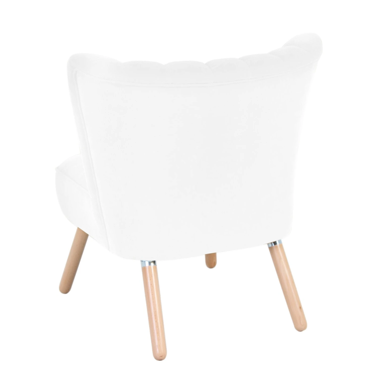 Max Winzer Cocktailsessel - creme - Veloursstoff - Pfeifennähte 3 Max Winzer Cocktailsessel - creme - Veloursstoff - Pfeifennähte – Bild 3