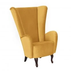 Max Winzer Sessel - mais - Samtvelours - Hochlehner