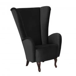 Max Winzer Sessel - schwarz - Samtvelours - Hochlehner