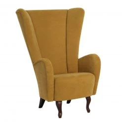 Max Winzer Sessel - mais - Veloursstoff - Hochlehner